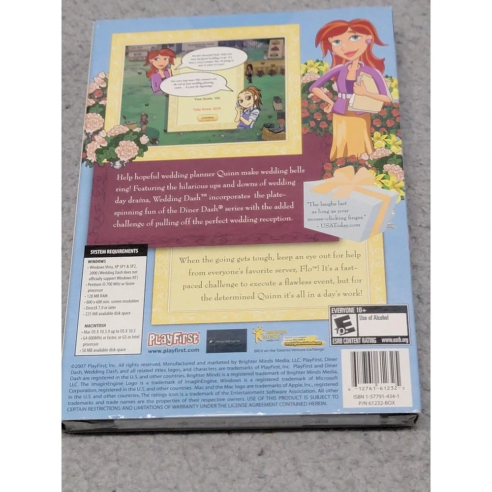 Wedding Dash PC Mac CD-ROM Game Sealed PlayFirst 2007 Sim Strategy